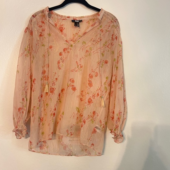 Paige Indira After
Glow Peach Sheer
Blouse Size S - Picture 4 of 9